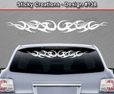 Design #138 - 36"x4.25" + Windshield Window Tribal Curls Vinyl Sticker Decal Graphic Banner