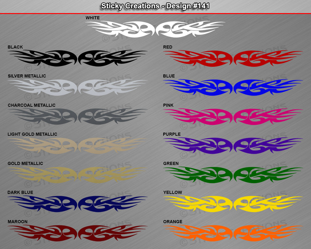 Design #141 - 36"x4.25" + Windshield Window Tribal Thorns Vinyl Sticker Decal Graphic Banner