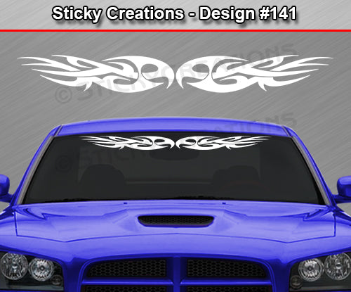 Design #141 - 36"x4.25" + Windshield Window Tribal Thorns Vinyl Sticker Decal Graphic Banner