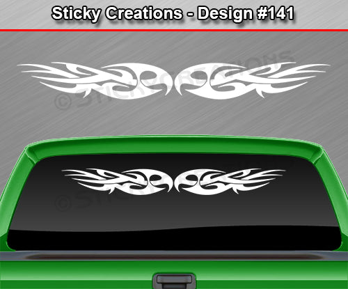 Design #141 - 36"x4.25" + Windshield Window Tribal Thorns Vinyl Sticker Decal Graphic Banner