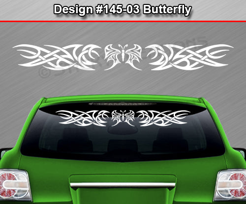 Design #145 Butterfly - Windshield Window Tribal Accent Vinyl Sticker Decal Graphic Banner 36"x4.25"+