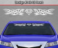Design #145 Heart - Windshield Window Tribal Accent Vinyl Sticker Decal Graphic Banner 36"x4.25"+