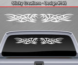 Design #145 - 36"x4.25" + Windshield Window Tribal Curls Vinyl Sticker Decal Graphic Banner