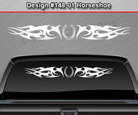 Design #148 Horseshoe - Windshield Window Tribal Thorns Vinyl Sticker Decal Graphic Banner 36"x4.25"+