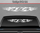 Design #148 4x4 - Windshield Window Tribal Flame Vinyl Sticker Decal Graphic Banner Truck 36"x4.25"+