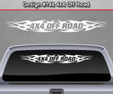 Design #148 4x4 Off Road - Windshield Window Tribal Flame Vinyl Sticker Decal Graphic Banner Truck 36"x4.25"+