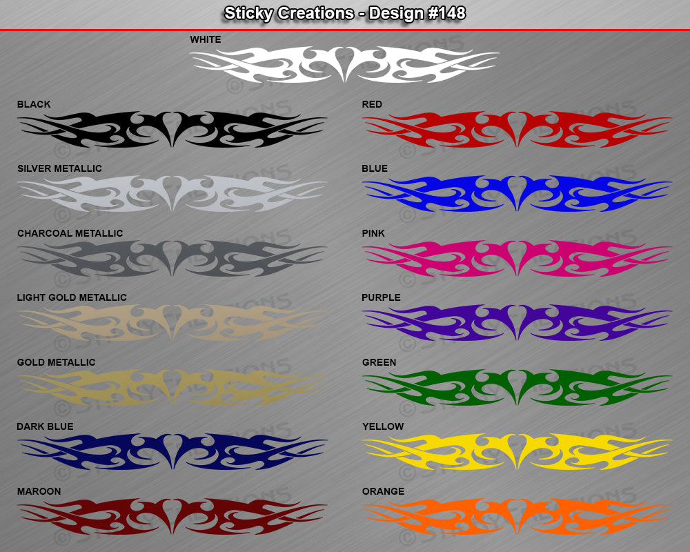 Design #148 - 36"x4.25" + Windshield Window Tribal Thorns Vinyl Sticker Decal Graphic Banner