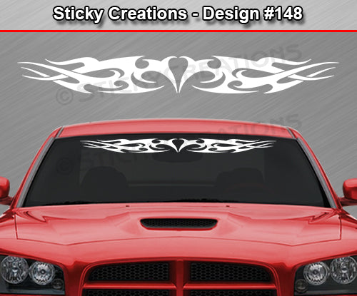 Design #148 - 36"x4.25" + Windshield Window Tribal Thorns Vinyl Sticker Decal Graphic Banner