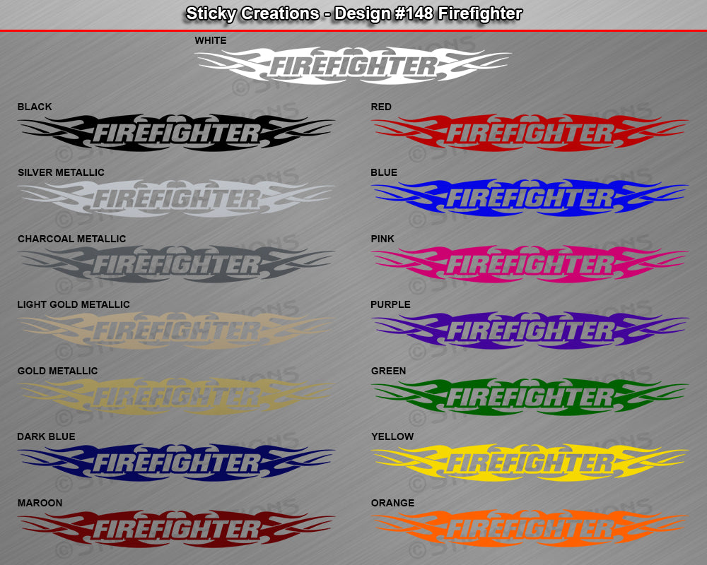 Design #148 Firefighter - Windshield Window Tribal Flame Vinyl Sticker Decal Graphic Banner 36"x4.25"+