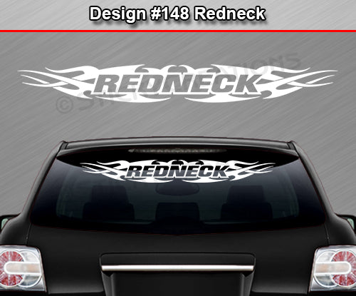 Design #148 Redneck - Windshield Window Tribal Flame Vinyl Sticker Decal Graphic Banner 36"x4.25"+