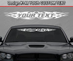 Design #148 Your Text - Custom Personalized Windshield Window Tribal Flame Vinyl Sticker Decal Graphic Banner 36"x4.25"+