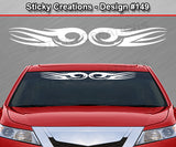 Design #149 - 36"x4.25" + Windshield Window Tribal Curl Vinyl Sticker Decal Graphic Banner