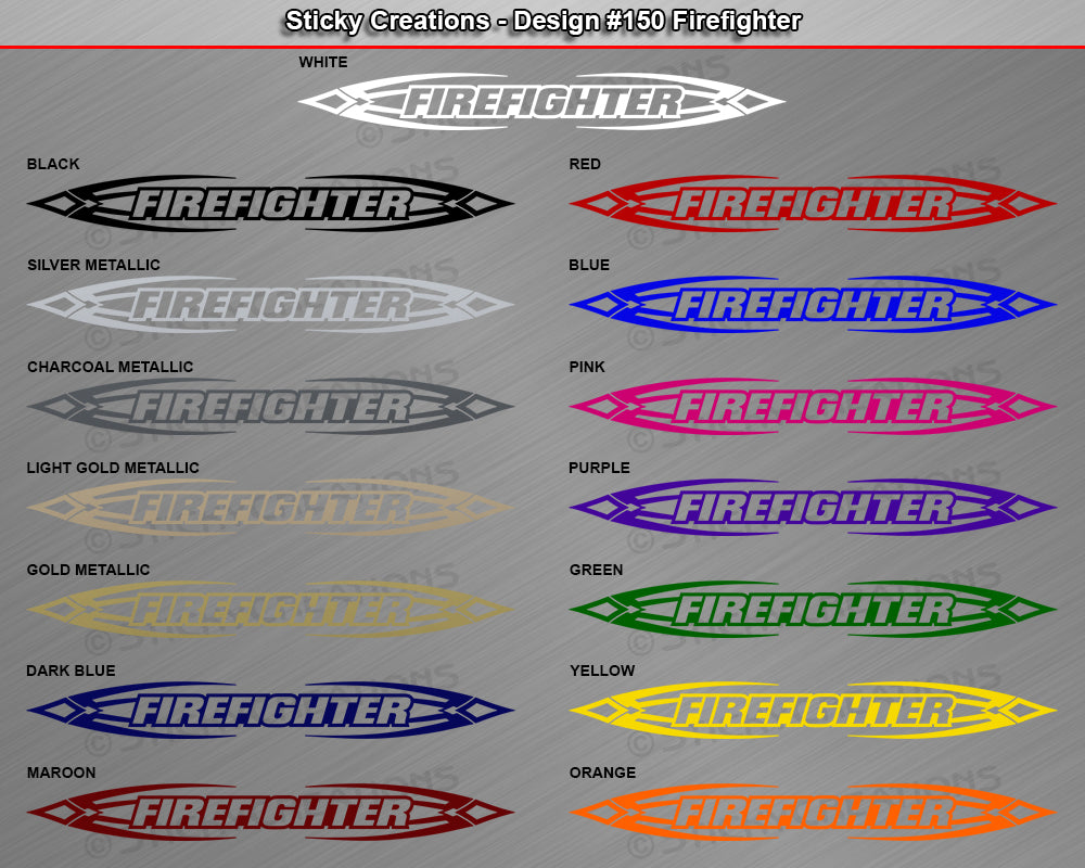 Design #150 Firefighter - Windshield Window Tribal Accent Vinyl Sticker Decal Graphic Banner 36"x4.25"+