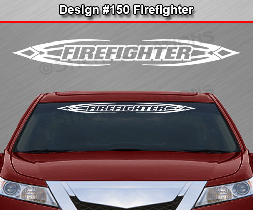 Design #150 Firefighter - Windshield Window Tribal Accent Vinyl Sticker Decal Graphic Banner 36"x4.25"+