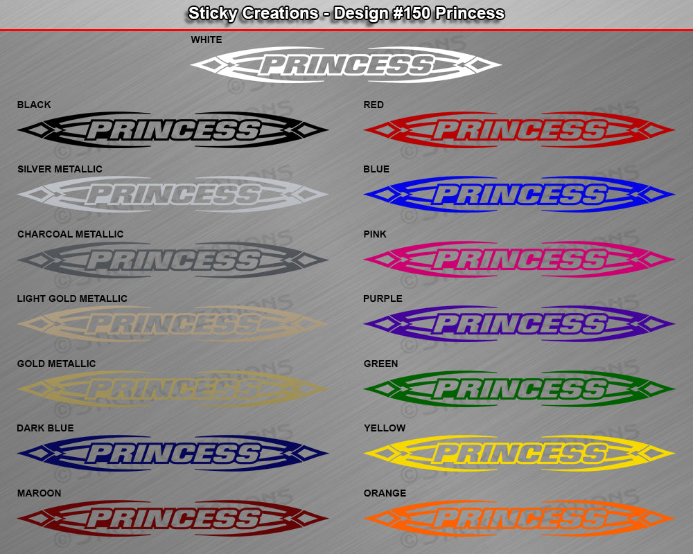 Design #150 Princess - Windshield Window Tribal Accent Vinyl Sticker Decal Graphic Banner 36"x4.25"+