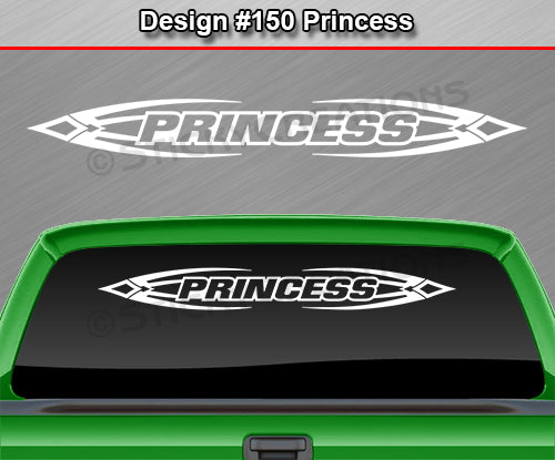 Design #150 Princess - Windshield Window Tribal Accent Vinyl Sticker Decal Graphic Banner 36"x4.25"+