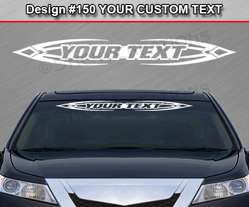 Design #150 Your Text - Custom Personalized Windshield Window Tribal Accent Vinyl Sticker Decal Graphic Banner 36"x4.25"+