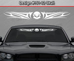 Design #151 Skull - Windshield Window Tribal Swoosh Vinyl Sticker Decal Graphic Banner 36"x4.25"+
