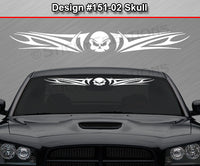Design #151 Skull - Windshield Window Tribal Swoosh Vinyl Sticker Decal Graphic Banner 36"x4.25"+