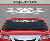 Design #155 Skull - Windshield Window Tribal Flame Vinyl Sticker Decal Graphic Banner 36"x4.25"+