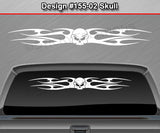 Design #155 Skull - Windshield Window Tribal Flame Vinyl Sticker Decal Graphic Banner 36"x4.25"+