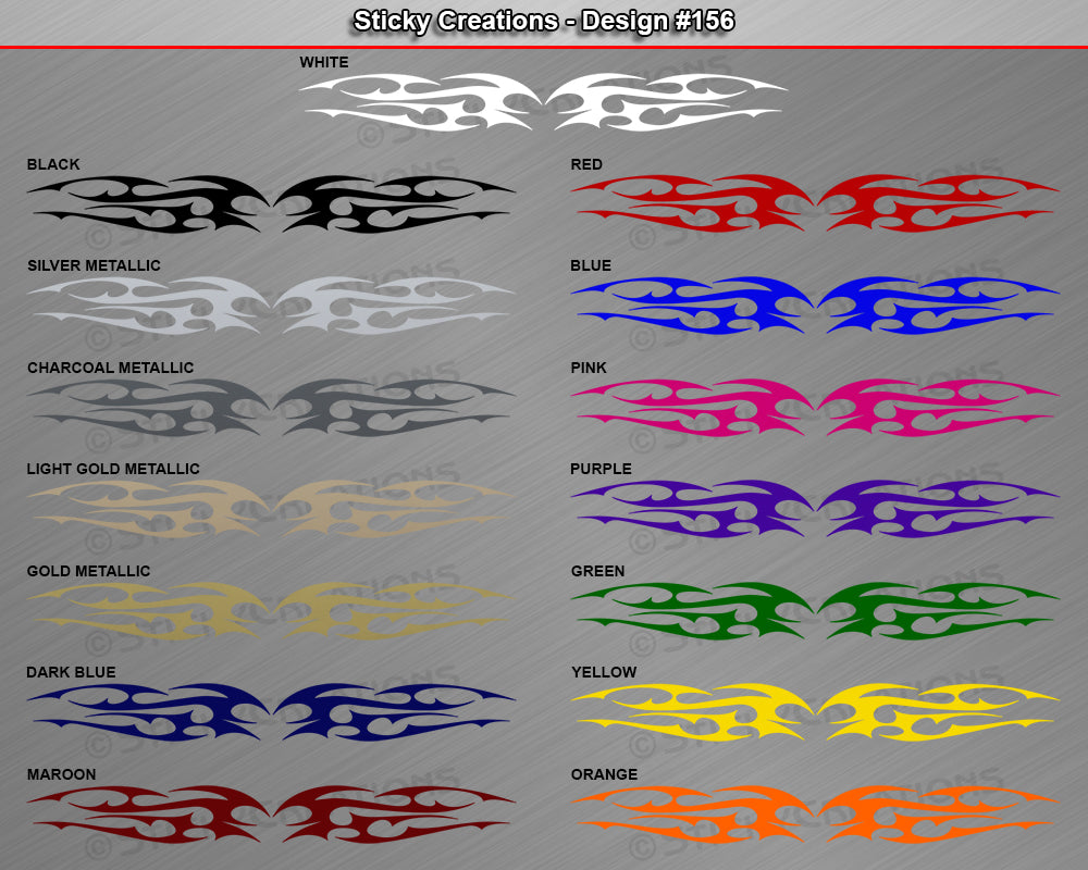 Design #156 - 36"x4.25" + Windshield Window Tribal Thorns Vinyl Sticker Decal Graphic Banner