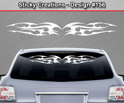 Design #156 - 36"x4.25" + Windshield Window Tribal Thorns Vinyl Sticker Decal Graphic Banner
