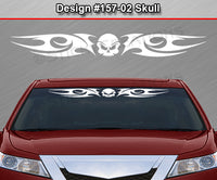 Design #157 Skull - Windshield Window Tribal Blade Vinyl Sticker Decal Graphic Banner 36"x4.25"+