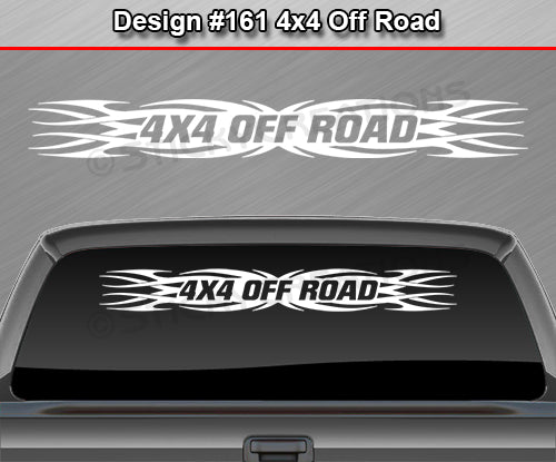 Design #161 4x4 Off Road - Windshield Window Tribal Flame Vinyl Sticker Decal Graphic Banner Truck 36"x4.25"+