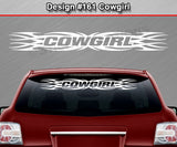 Design #161 Cowgirl - Windshield Window Tribal Flame Vinyl Sticker Decal Graphic Banner 36"x4.25"+