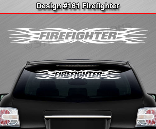 Design #161 Firefighter - Windshield Window Tribal Flame Vinyl Sticker Decal Graphic Banner 36"x4.25"+