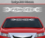 Design #161 Princess - Windshield Window Tribal Flame Vinyl Sticker Decal Graphic Banner 36"x4.25"+