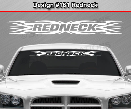 Design #161 Redneck - Windshield Window Tribal Flame Vinyl Sticker Decal Graphic Banner 36"x4.25"+