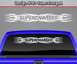 Design #161 Supercharged - Windshield Window Tribal Flame Vinyl Sticker Decal Graphic Banner 36"x4.25"+