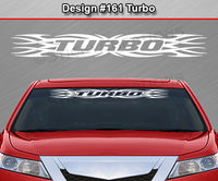 Design #161 Turbo - Windshield Window Tribal Flame Vinyl Sticker Decal Graphic Banner 36"x4.25"+