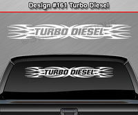 Design #161 Turbo Diesel - Windshield Window Tribal Flame Vinyl Sticker Decal Graphic Banner 36"x4.25"+