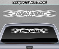 Design #161 Turbo Diesel - Windshield Window Tribal Flame Vinyl Sticker Decal Graphic Banner 36"x4.25"+