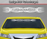 Design #161 Turbocharged - Windshield Window Tribal Flame Vinyl Sticker Decal Graphic Banner 36"x4.25"+