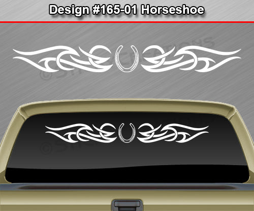 Design #165 Horseshoe - Windshield Window Tribal Accent Vinyl Sticker Decal Graphic Banner 36"x4.25"+