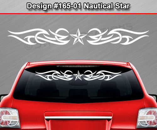 Design #165 Nautical Star - Windshield Window Tribal Accent Vinyl Sticker Decal Graphic Banner 36"x4.25"+
