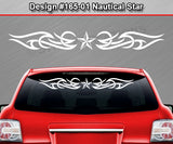 Design #165 Nautical Star - Windshield Window Tribal Accent Vinyl Sticker Decal Graphic Banner 36"x4.25"+