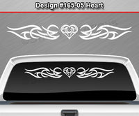 Design #165 Heart - Windshield Window Tribal Accent Vinyl Sticker Decal Graphic Banner 36"x4.25"+