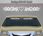 Design #166 Heart - Windshield Window Tribal Spikes Vinyl Sticker Decal Graphic Banner 36"x4.25"+