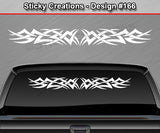 Design #166 - 36"x4.25" + Windshield Window Tribal Spikes Vinyl Sticker Decal Graphic Banner
