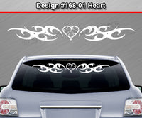Design #168 Heart - Windshield Window Tribal Curls Vinyl Sticker Decal Graphic Banner 36"x4.25"+