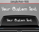 Acroplis Font #1005 - Custom Personalized Your Text Letters Windshield Window Vinyl Sticker Decal Graphic Banner 36"x4.25"+