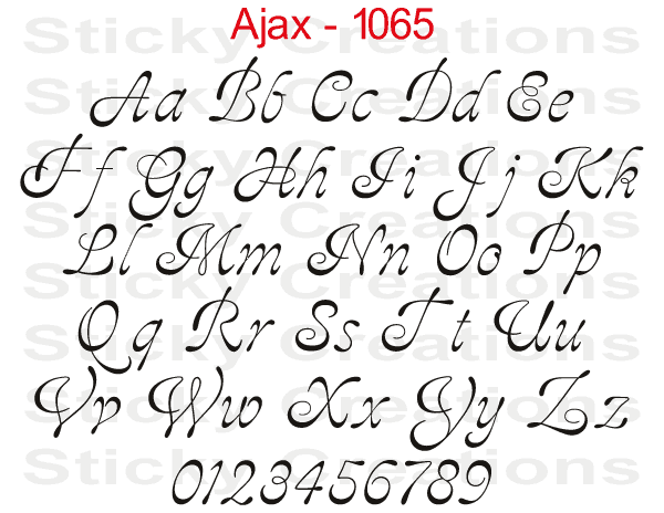 Ajax Font #1065 - Custom Personalized Your Text Letters Preview