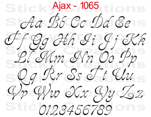 Ajax Font #1065 - Custom Personalized Your Text Letters Preview