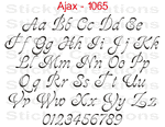 Ajax Font #1065 - Custom Personalized Your Text Letters Preview