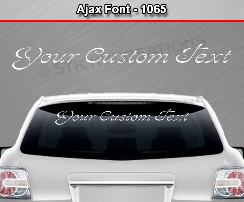 Ajax Font #1065 - Custom Personalized Your Text Letters Windshield Window Vinyl Sticker Decal Graphic Banner 36"x4.25"+